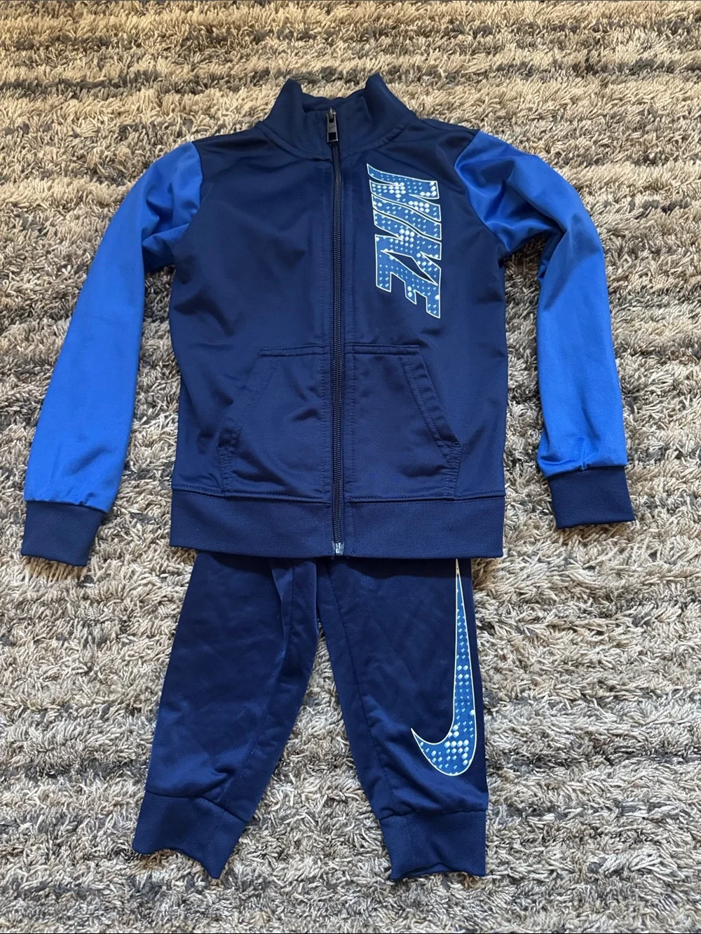 Nike Kids Navy & Royal Blue Jogger Set - Logo Detail